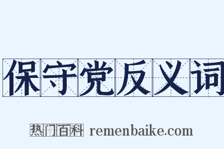 保守党反义词是什么意思的图片